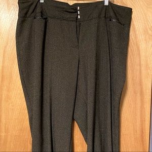 Lane Bryant brown and black plaid dress pants. Size 20 Petite